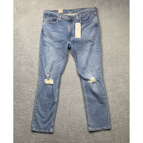 Levi's Jeans Mens 38 Blue 511 Slim Flex Distressed Stretch Denim NWT - Picture 1 of 16